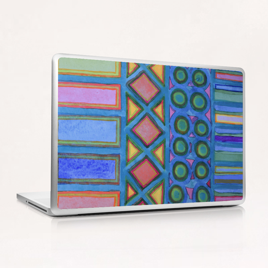 Filled blue Grid Laptop & iPad Skin by Heidi Capitaine