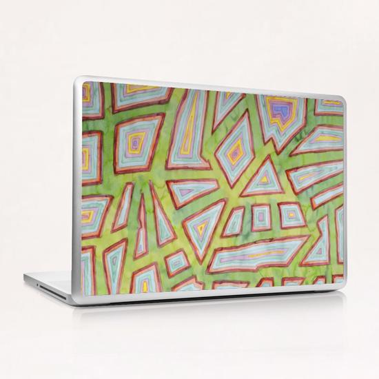 Map Pattern on Spring Green Laptop & iPad Skin by Heidi Capitaine