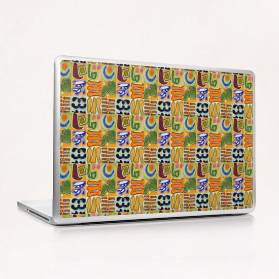  Narrative and Symbolic Signs Pattern Laptop & iPad Skin by Heidi Capitaine