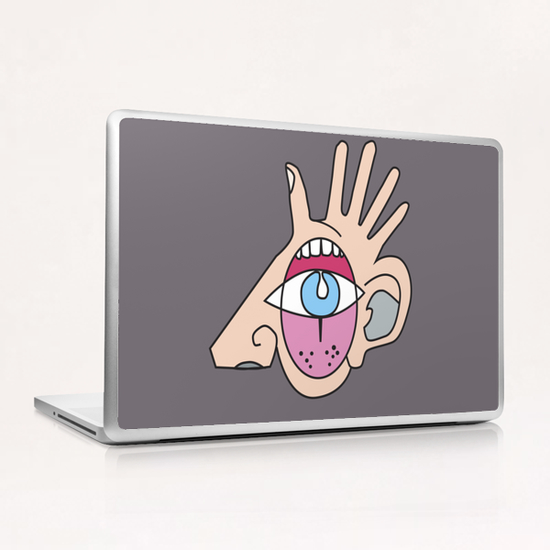 The five senses mask Laptop & iPad Skin by Yann Tobey