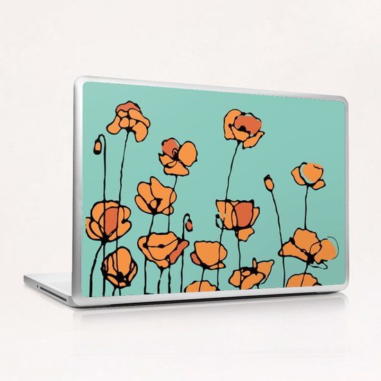 American Poppies 1 Laptop & iPad Skin by Vic Storia
