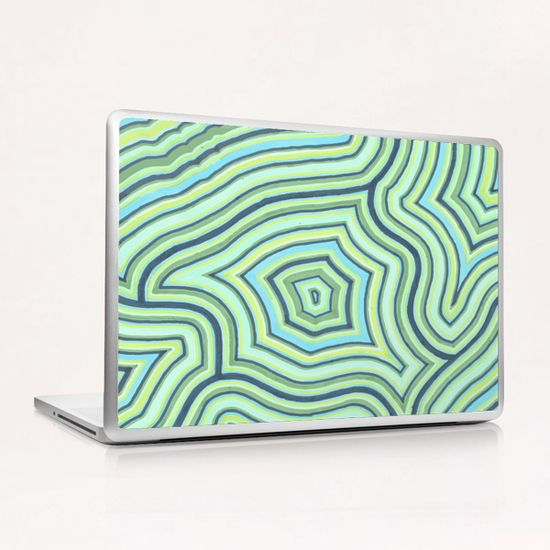 Blue Green Pattern Play Laptop & iPad Skin by ShinyJill