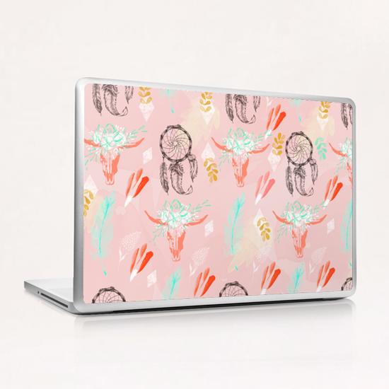 Bohemian pink pattern Laptop & iPad Skin by mmartabc