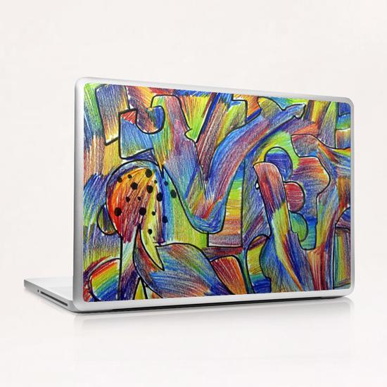 Foule multicolore Laptop & iPad Skin by Denis Chobelet