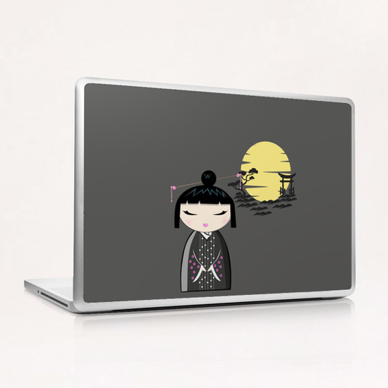 Grey Kokesi Laptop & iPad Skin by PIEL Design