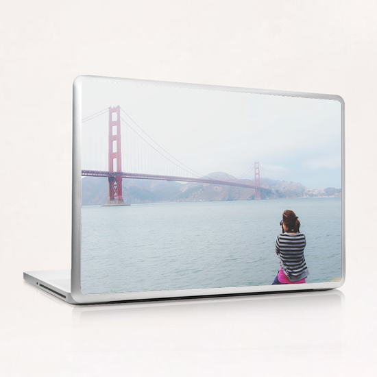 taking picture at Golden Gate bridge, San Francisco, USA Laptop & iPad Skin by Timmy333