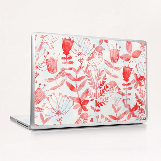 Watercolor Floral and Birds Laptop & iPad Skin by Amir Faysal