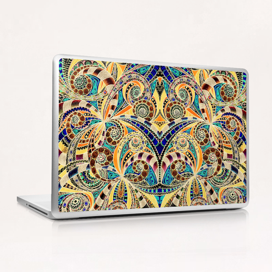 Drawing Floral Zentangle G1 Laptop & iPad Skin by MedusArt