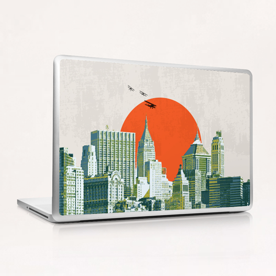 Red sun on NY Laptop & iPad Skin by tzigone