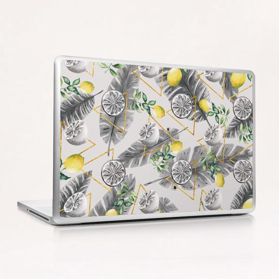 Pattern triangles with lemons Laptop & iPad Skin by mmartabc