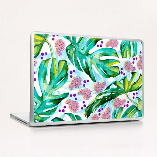 Tropical leaf and fruits Laptop & iPad Skin by mmartabc