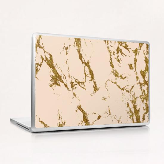 Blush & Gold Marble Laptop & iPad Skin by Uma Gokhale