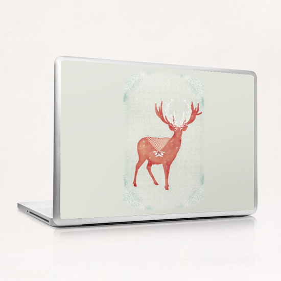 Christmas Stag Laptop & iPad Skin by Sybille