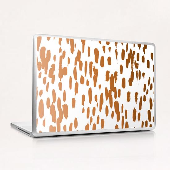 Copper Brushstrokes Laptop & iPad Skin by Uma Gokhale