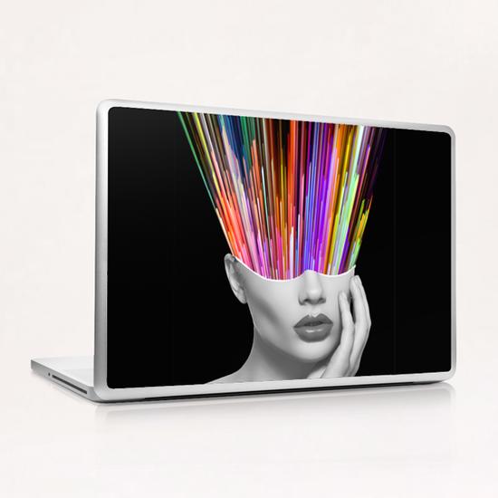 Head in the Colors Laptop & iPad Skin by K. Leef