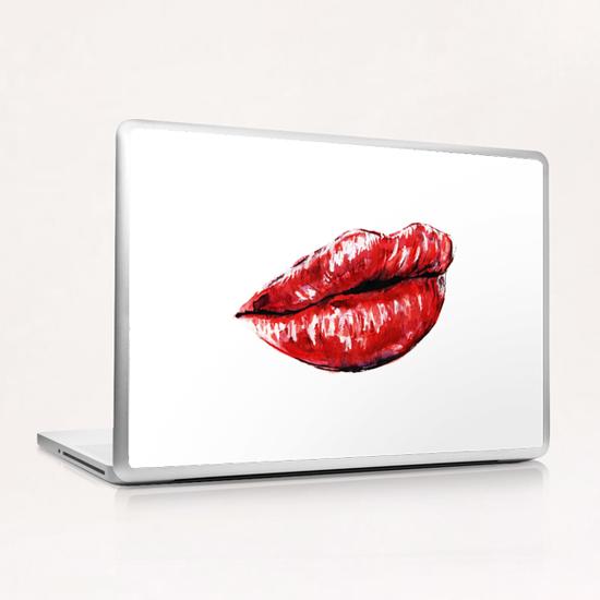 Red Lips Laptop & iPad Skin by Nika_Akin