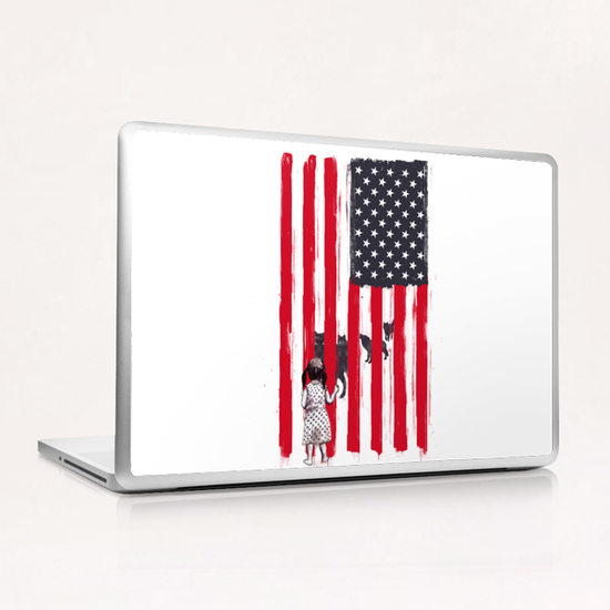 Little girl and wolves Laptop & iPad Skin by Balazs Solti