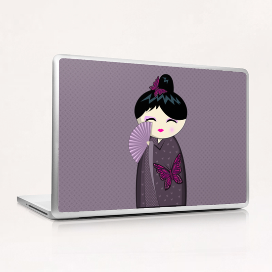 Purple kokeshi Laptop & iPad Skin by PIEL Design