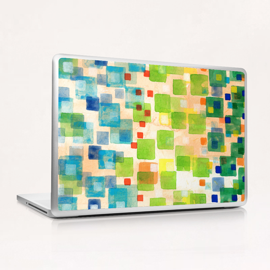 Squares crossing the Red Line  Laptop & iPad Skin by Heidi Capitaine