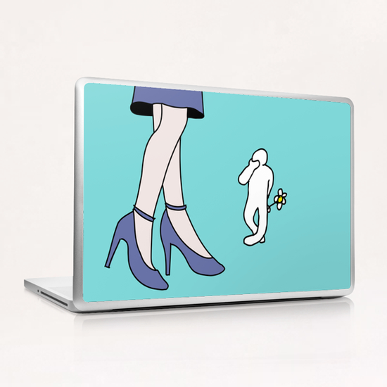 Shy Mister White Laptop & iPad Skin by Yann Tobey