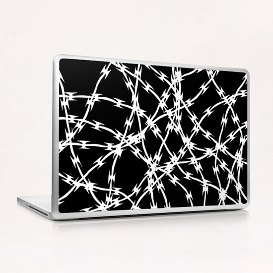 Trapped White on Black Laptop & iPad Skin by Emeline Tate