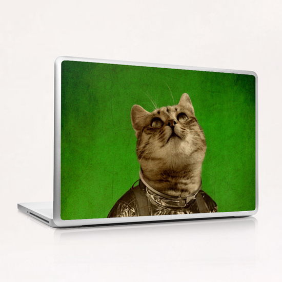 Up there is my home green Laptop & iPad Skin by durro art