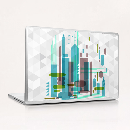 Blue City Laptop & iPad Skin by Vic Storia