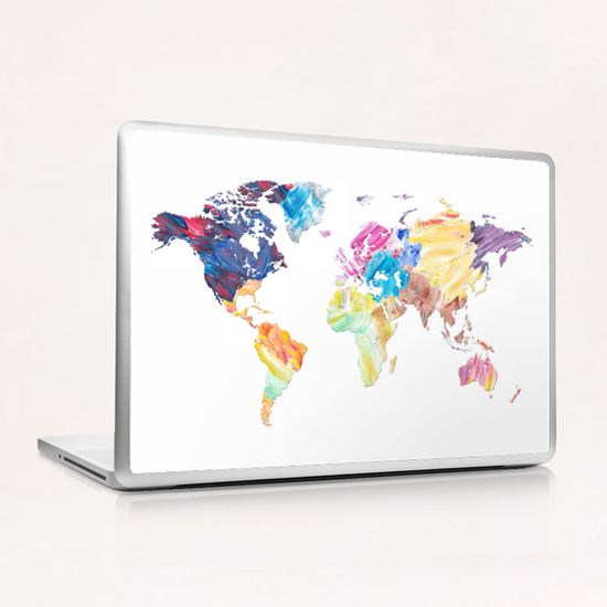 Abstract Colorful World Map Laptop & iPad Skin by Art Design Works