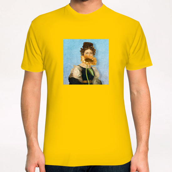 Girl with Sunflower 1 T-Shirt by DVerissimo