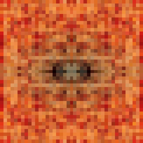 geometric symmetry art pixel square pattern abstract background in brown Mural by Timmy333