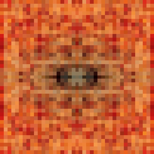 geometric symmetry art pixel square pattern abstract background in brown Mural by Timmy333