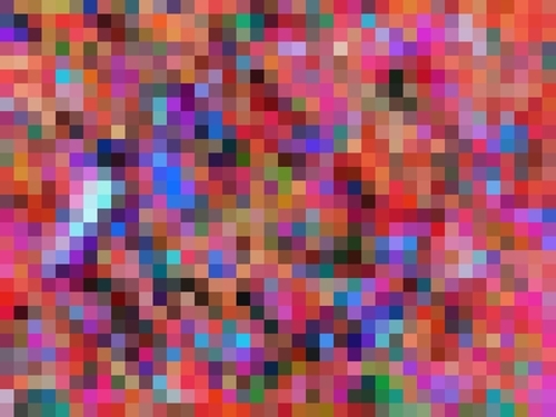 geometric square pixel pattern abstract background in pink blue orange purple Mural by Timmy333