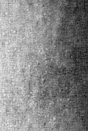 geometric square pattern abstract background in black and white Mural by Timmy333