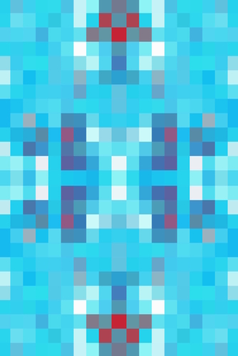 geometric symmetry art pixel square pattern abstract background in blue red Mural by Timmy333
