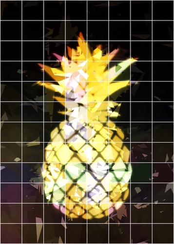 yellow pineapple with geometric triangle pattern abstract  Mural by Timmy333