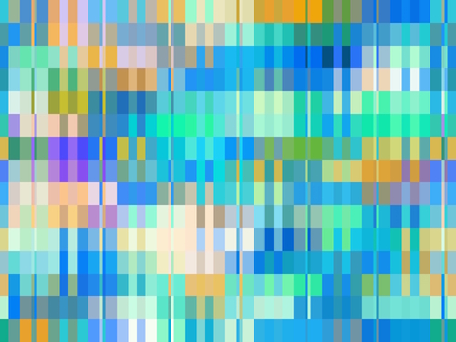 blue green orange geometric square pixel pattern abstract background Mural by Timmy333