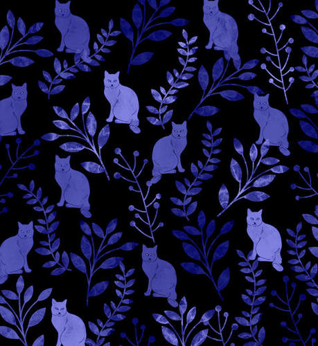 Floral and Cat X 0.1 Mural by Amir Faysal