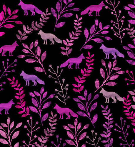 Floral and Fox Mural by Amir Faysal