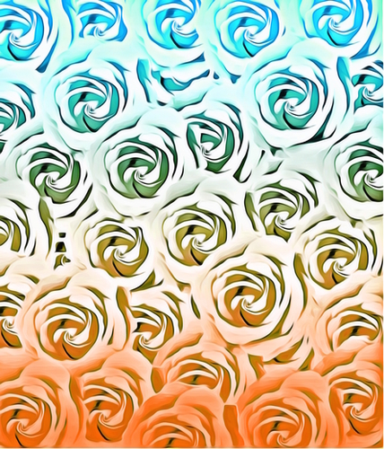 blooming rose pattern texture abstract background in blue and pink Mural by Timmy333