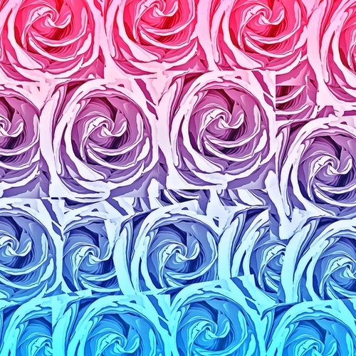 closeup pink rose and blue rose texture pattern abstract background Mural by Timmy333