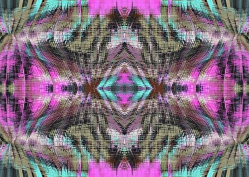 geometric symmetry pattern abstract background in pink blue brown Mural by Timmy333
