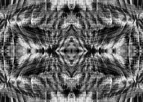 vintage geometric symmetry pattern abstract background in black and white Mural by Timmy333