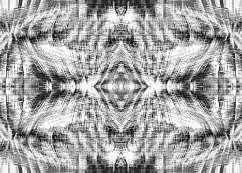 geometric symmetry pattern abstract background in black and white Mural by Timmy333