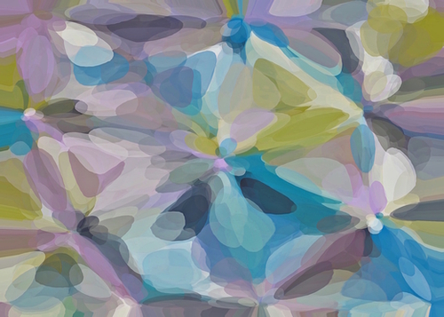 circle pattern abstract background in blue purple yellow Mural by Timmy333