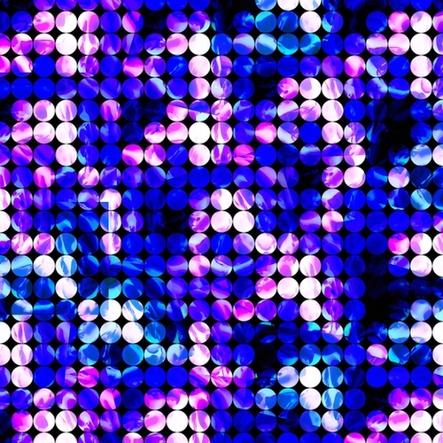 circle pattern abstract background with splash painting abstract in blue and pink Mural by Timmy333