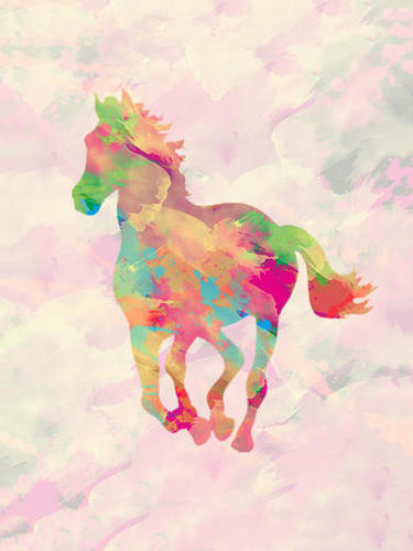 Abstract Horse  Mural by Amir Faysal