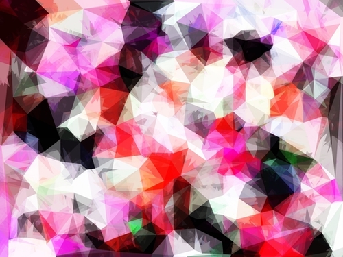 geometric triangle pattern abstract background in pink purple Mural by Timmy333