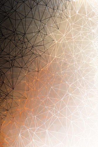 fractal graphic design geometric line pattern abstract background in brown orange Mural by Timmy333