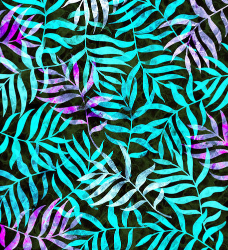 Watercolor Tropical Palm Leaves X 0.4 Mural by Amir Faysal