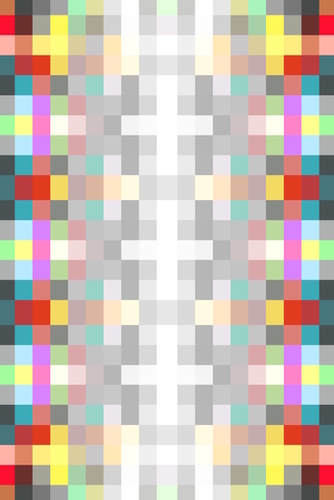 symmetry graphic design pixel geometric square pattern abstract background in blue pink yellow Mural by Timmy333